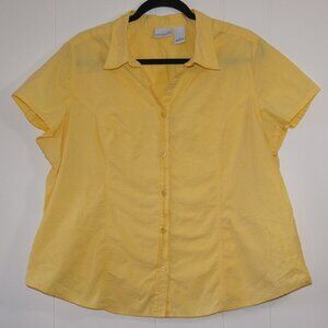 Kim Rogers Woman || Women's Yellow Blouse || Size 1X
